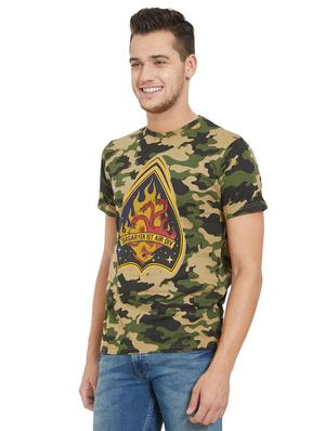 green camouflage printed t-shirt - 16008051 - Standard Image - 2