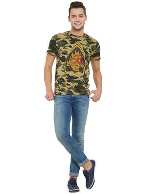 green camouflage printed t-shirt - 16008051 - Standard Image - 4
