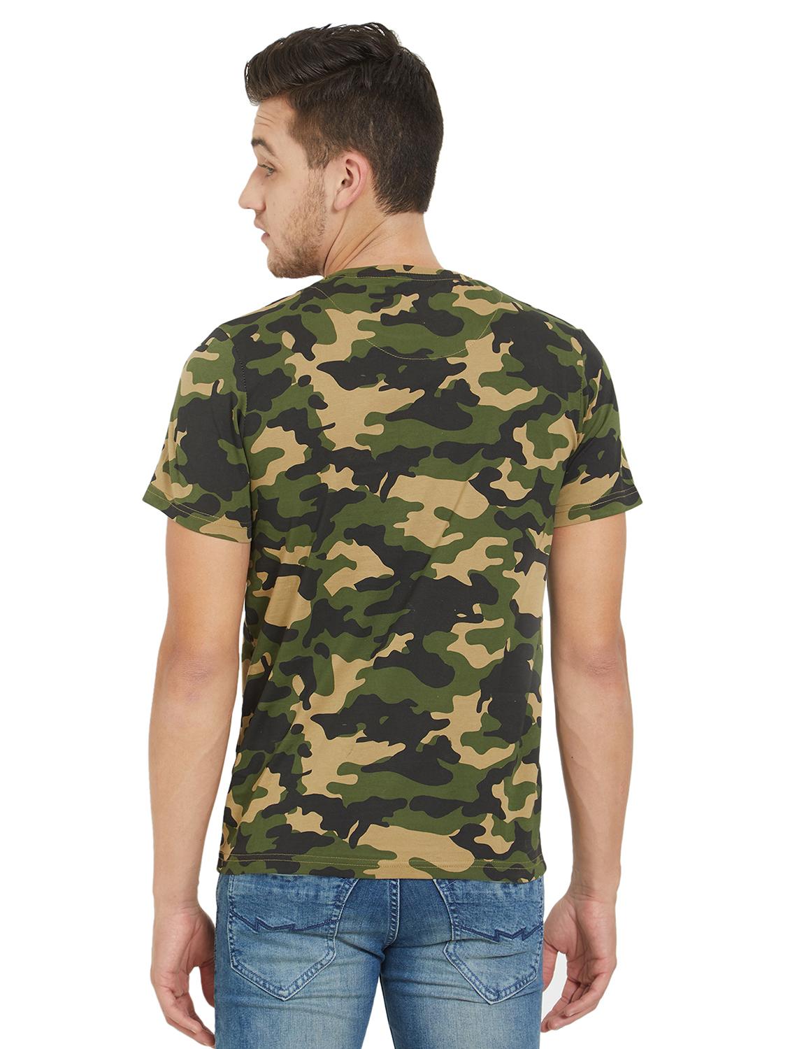 green camouflage printed t-shirt - 16008051 - Zoom Image - 3