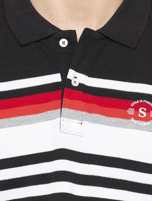 black striped polo tshirt - 16008061 - Standard Image - 5