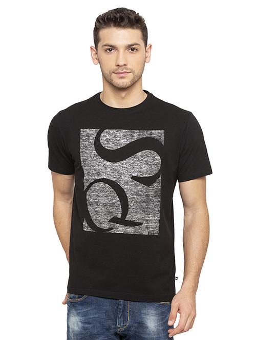 black typographic t-shirt - 16008078 - Standard Image - 1