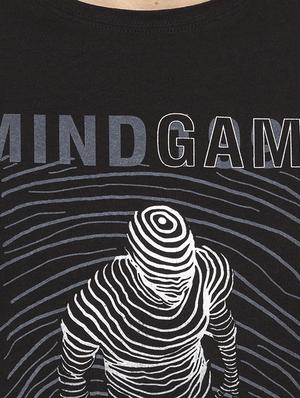 black printed tshirt - 16008081 - Standard Image - 5