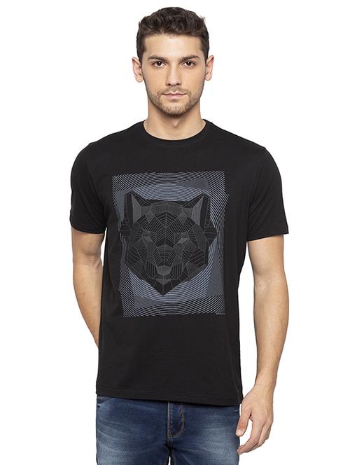 black printed t-shirt - 16008087 - Standard Image - 1