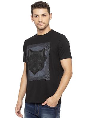 black printed t-shirt - 16008087 - Standard Image - 2