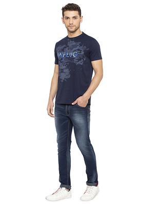 navy blue printed tshirt - 16008090 - Standard Image - 4