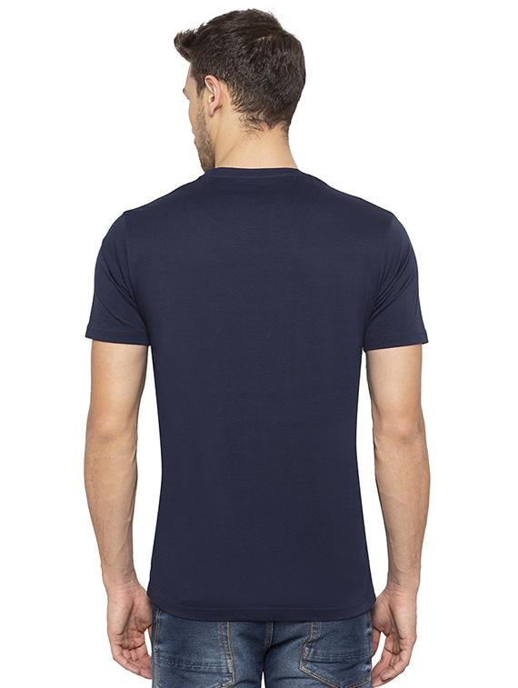 navy blue printed tshirt - 16008090 - Zoom Image - 3