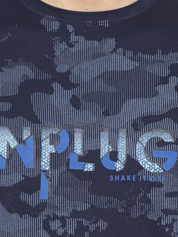 navy blue printed tshirt - 16008090 - Zoom Image - 5