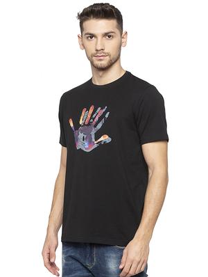 black chest print tshirt - 16008091 - Standard Image - 2