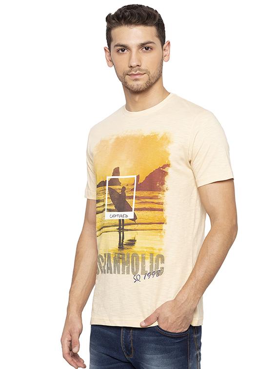 beige printed t-shirt - 16008105 - Zoom Image - 2