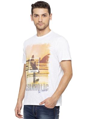 white printed t-shirt - 16008106 - Standard Image - 2