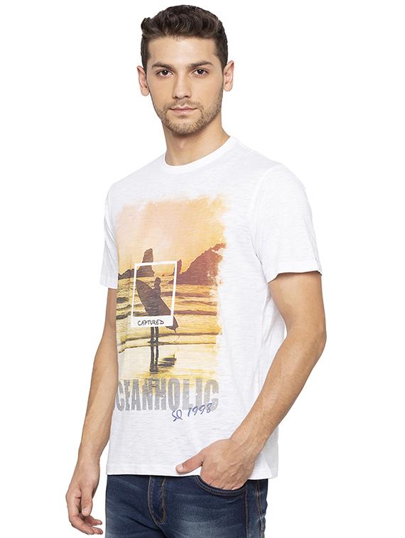 white printed t-shirt - 16008106 - Zoom Image - 2