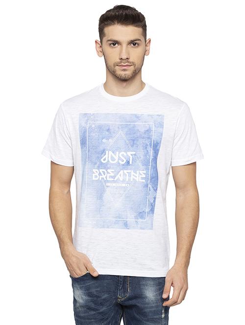 white printed tshirt - 16008110 - Standard Image - 1