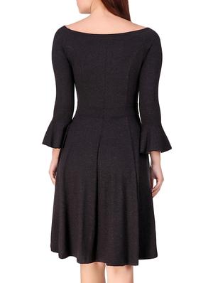 boat neck bell sleeved flared dress - 16008134 - Standard Image - 3