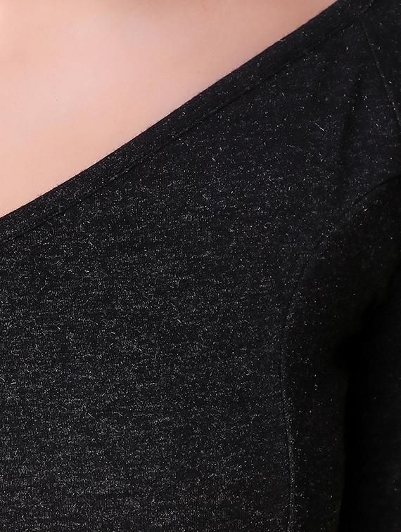 boat neck bell sleeved flared dress - 16008134 - Zoom Image - 5