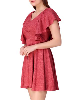 lace up back flared dress - 16008139 - Standard Image - 2