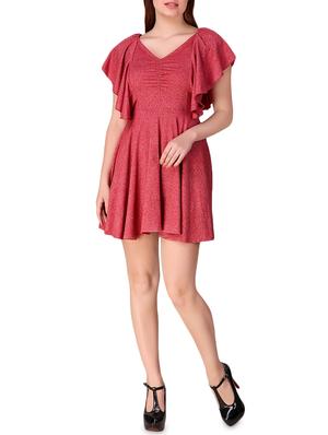 lace up back flared dress - 16008139 - Standard Image - 4