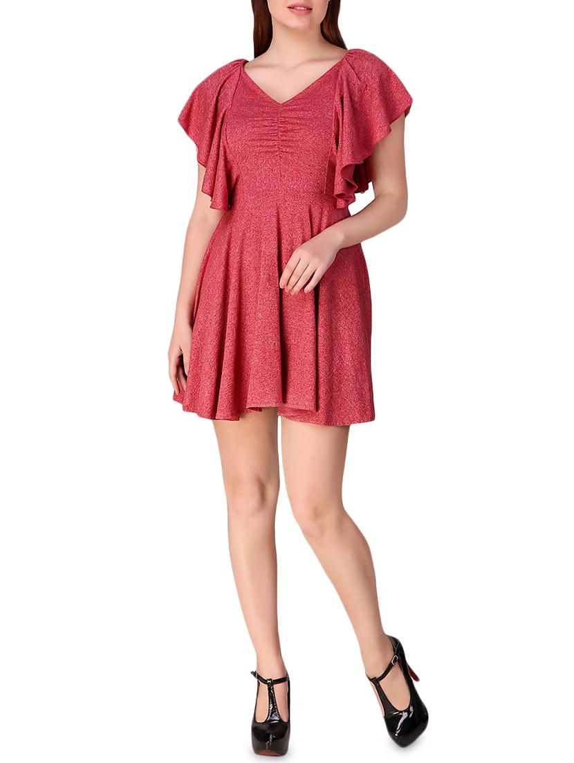 lace up back flared dress - 16008139 - Zoom Image - 4
