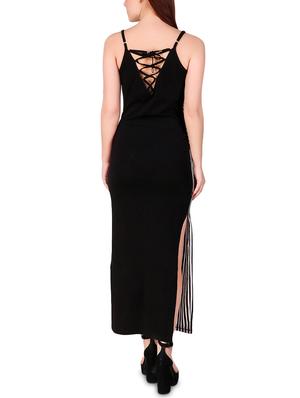 lace up back striped maxi dress - 16008143 - Standard Image - 3