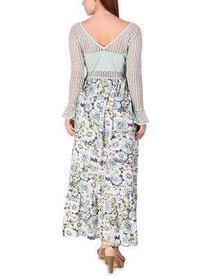 floral laced maxi dress - 16008148 - Standard Image - 3