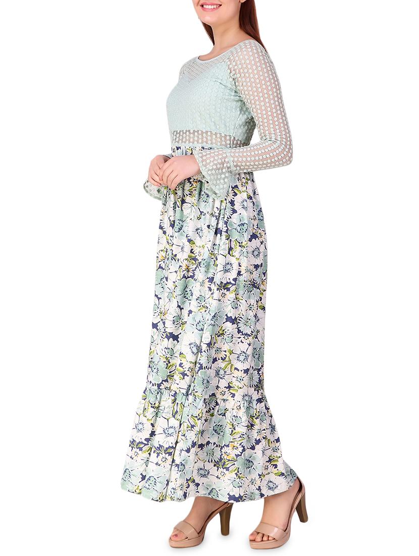 floral laced maxi dress - 16008148 - Zoom Image - 2