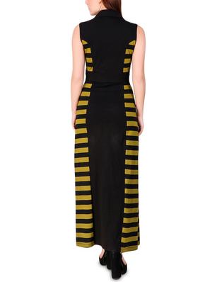button detail striped maxi dress - 16008158 - Standard Image - 3