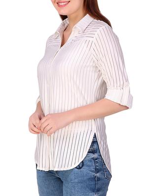 roll up sleeved striped shirt - 16008163 - Standard Image - 2