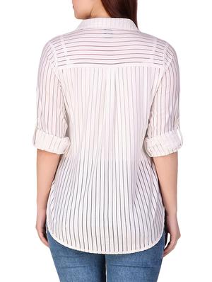 roll up sleeved striped shirt - 16008163 - Standard Image - 3
