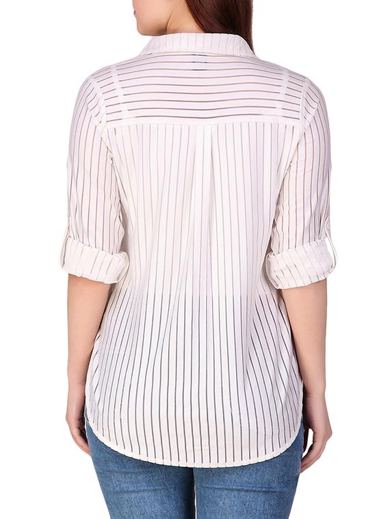 roll up sleeved striped shirt - 16008163 - Zoom Image - 3