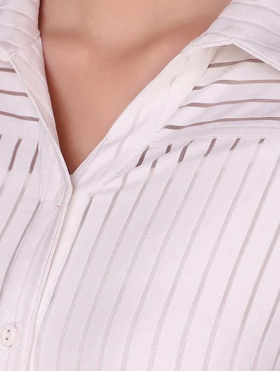 roll up sleeved striped shirt - 16008163 - Zoom Image - 4