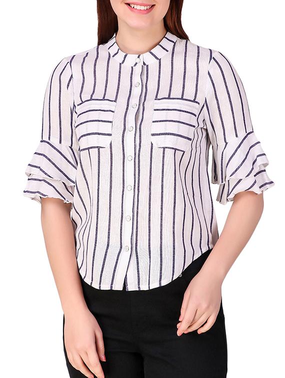bell sleeved striped shirt - 16008166 - Zoom Image - 1
