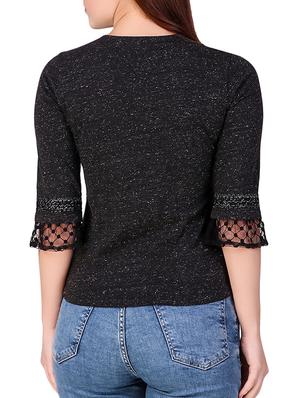lace up embroidered top - 16008169 - Standard Image - 3