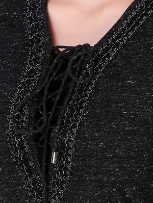 lace up embroidered top - 16008169 - Standard Image - 4