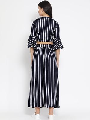 striped crop top and skirt set - 16008332 - Standard Image - 3