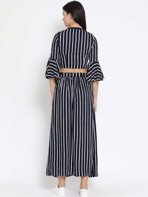 striped crop top and skirt set - 16008332 - Zoom Image - 3