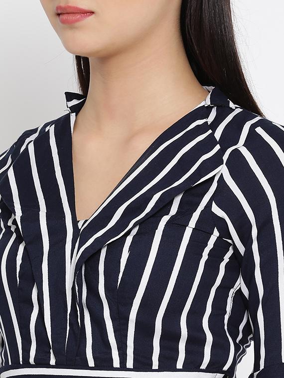 striped crop top and skirt set - 16008332 - Zoom Image - 4