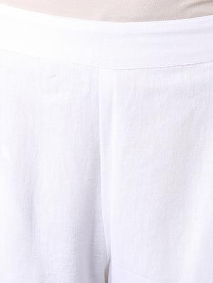 white straight tapered pant - 16009085 - Standard Image - 4