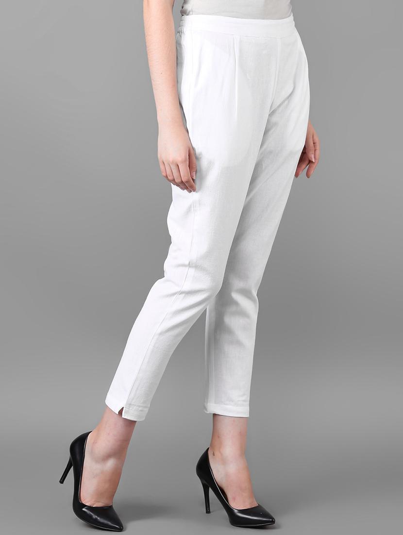 white straight tapered pant - 16009085 - Zoom Image - 2