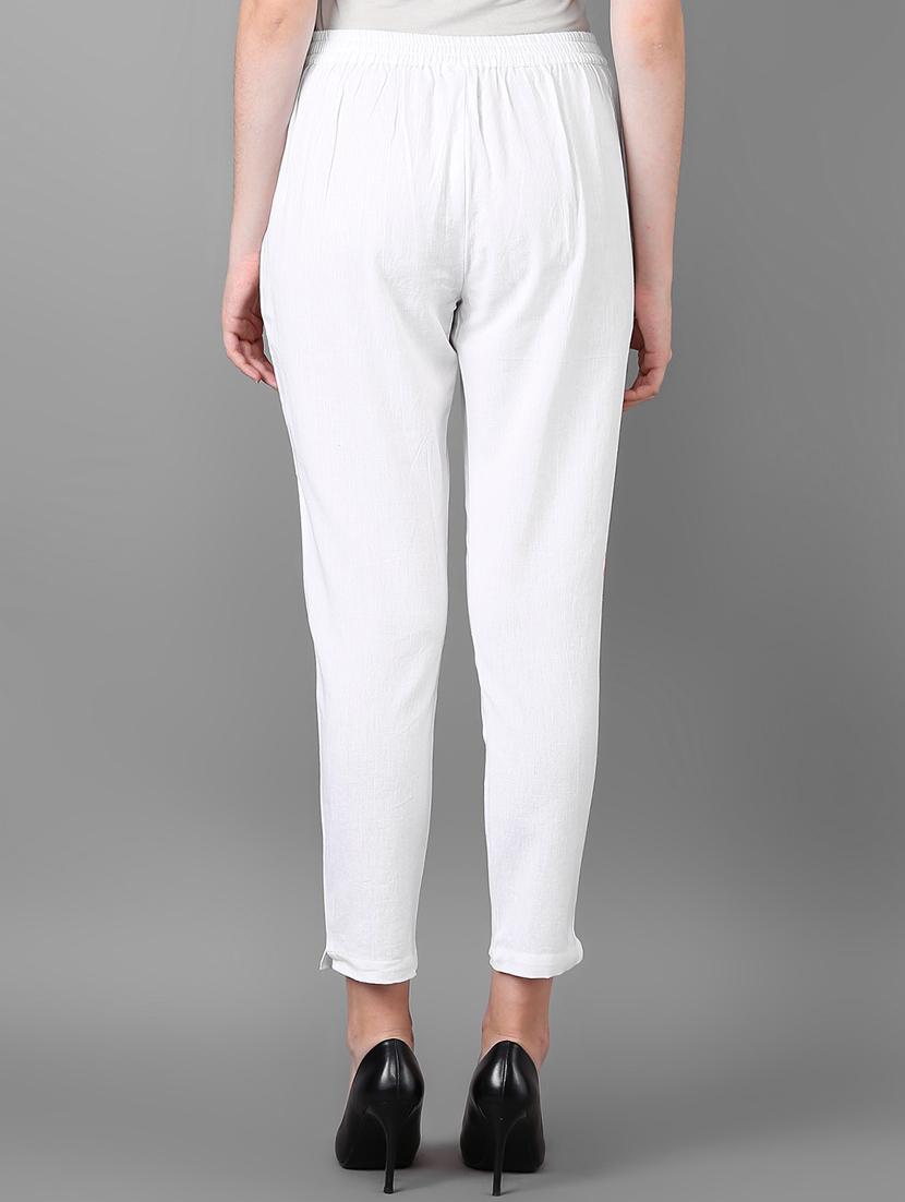 white straight tapered pant - 16009085 - Zoom Image - 3