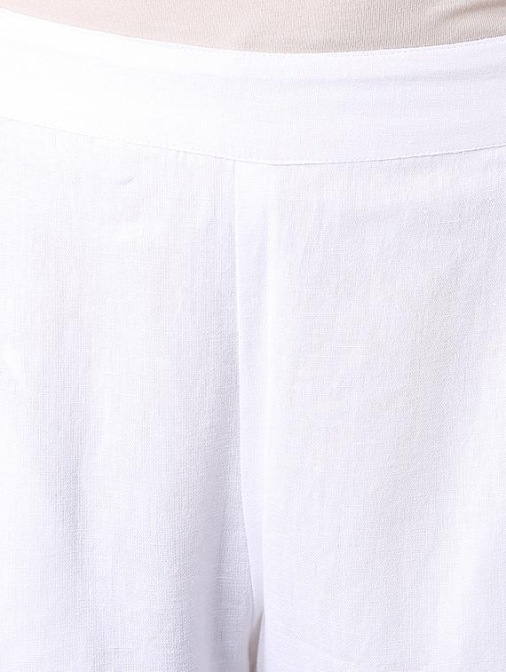 white straight tapered pant - 16009085 - Zoom Image - 4