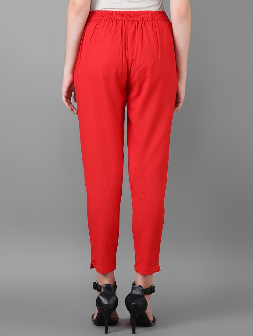 red straight tapered pant - 16009086 - Zoom Image - 3