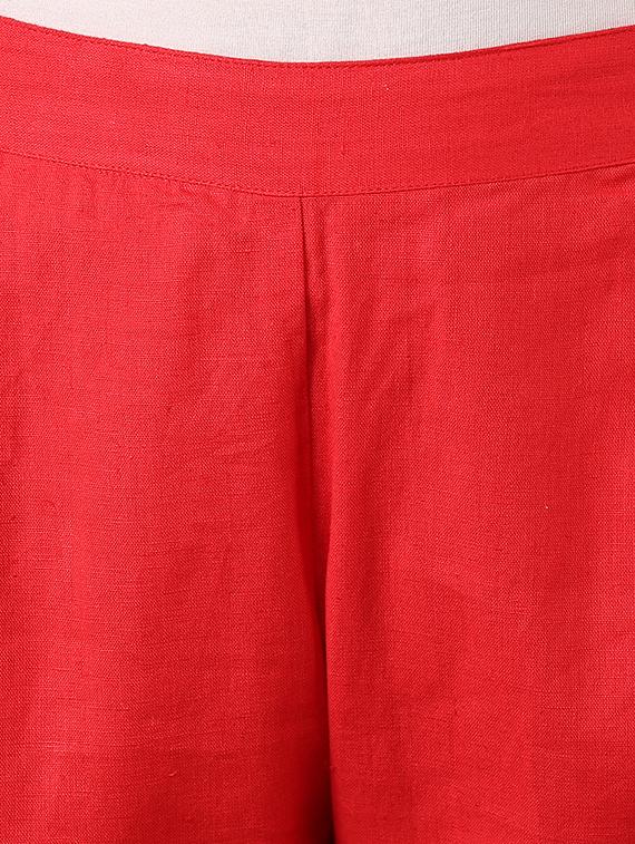 red straight tapered pant - 16009086 - Zoom Image - 4