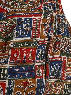kalamkari printed straight tapered pant - 16009088 - Standard Image - 4