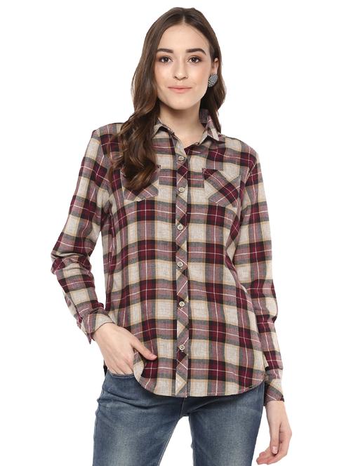 pocket patch checkered shirt - 16009108 - Standard Image - 1