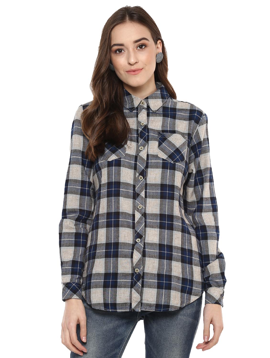 pocket patch checkered shirt - 16009110 - Zoom Image - 1