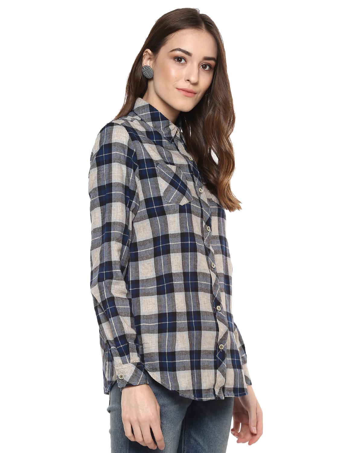 pocket patch checkered shirt - 16009110 - Zoom Image - 2