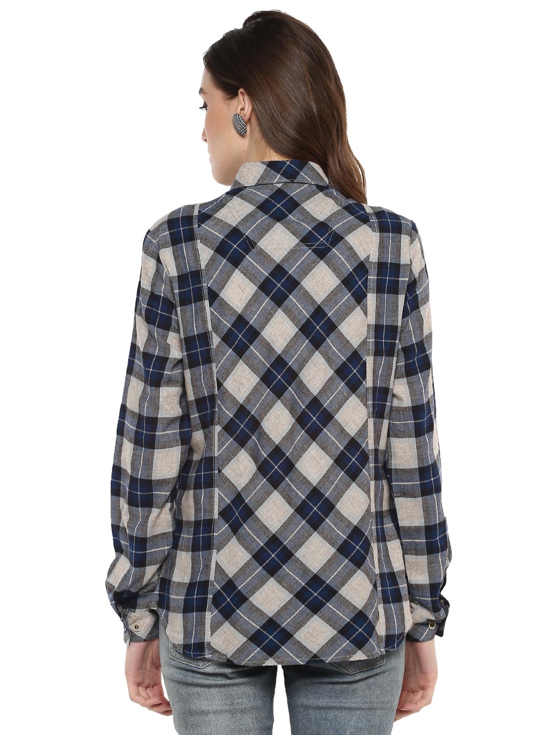 pocket patch checkered shirt - 16009110 - Zoom Image - 3