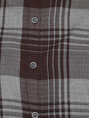 curved hem checkered shirt - 16009113 - Standard Image - 4