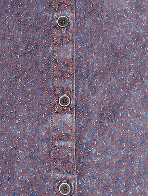 curved hem ditsy floral shirt - 16009114 - Standard Image - 4