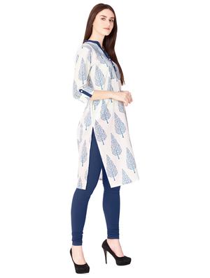 block print straight kurta - 16009556 - Standard Image - 2