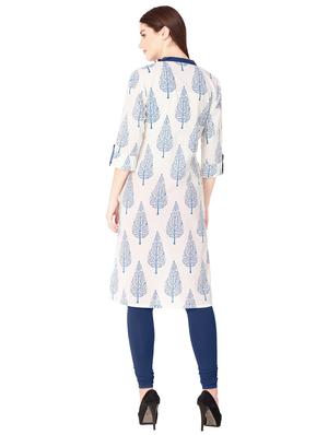 block print straight kurta - 16009556 - Standard Image - 3